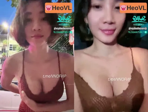 Em rosababy vú to chụp hình, thay đồ ngoài phố
